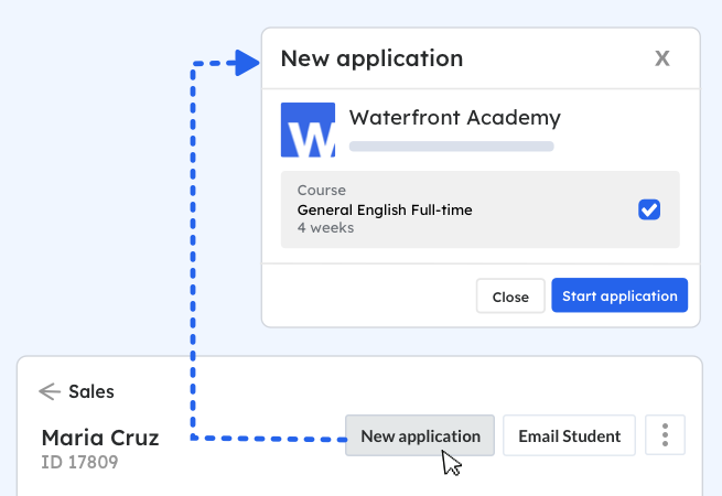 applications from sales