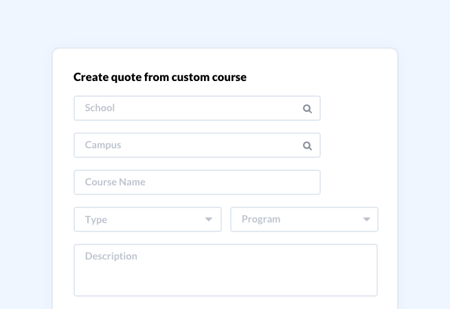 custom courses