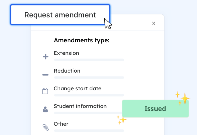 edvisor request amendments